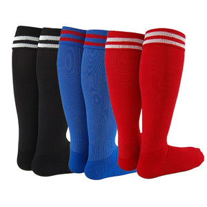 Lian LifeStyle Exceptional Girl's 3 Pair's Knee High Sports Socks for Soccer, Softball, Baseball, and Many Other Sports XL002 Size M, Random