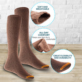 Meso Women's 5 Pairs Pack Truly Beautiful Knee-High Cotton Socks. Soft, Comfortable and Durable Size 6-9 M158212 5pc5 (Coffee)