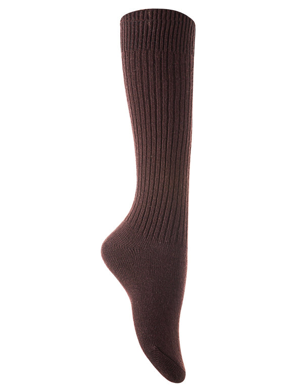 Lian LifeStyle Women's 2 Pairs Exceptional, Non-Slip, Cozy and Cool Knee High Wool Socks LWFS05 Size 6-9 (Brown)