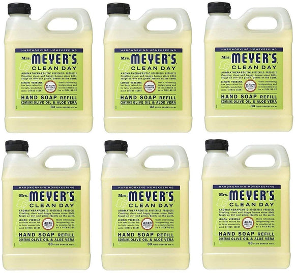 Earth Friendly, Mrs. Meyers Liquid Hand Soap Refill 33 Oz Lemon Verbena Scent - Pack of 6