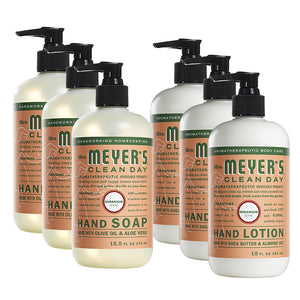 3 Packs Liquid Hand Soap 12.5 OZ, 3 Packs Hand Lotion 12 OZ, Geranium, 6-Packs