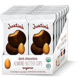 Justin's Nut Butter Organic Dark Chocolate Cups, Rainforest Alliance Certified Cocoa, 12-pack (2 cups each), Almond 16.8 Ounce