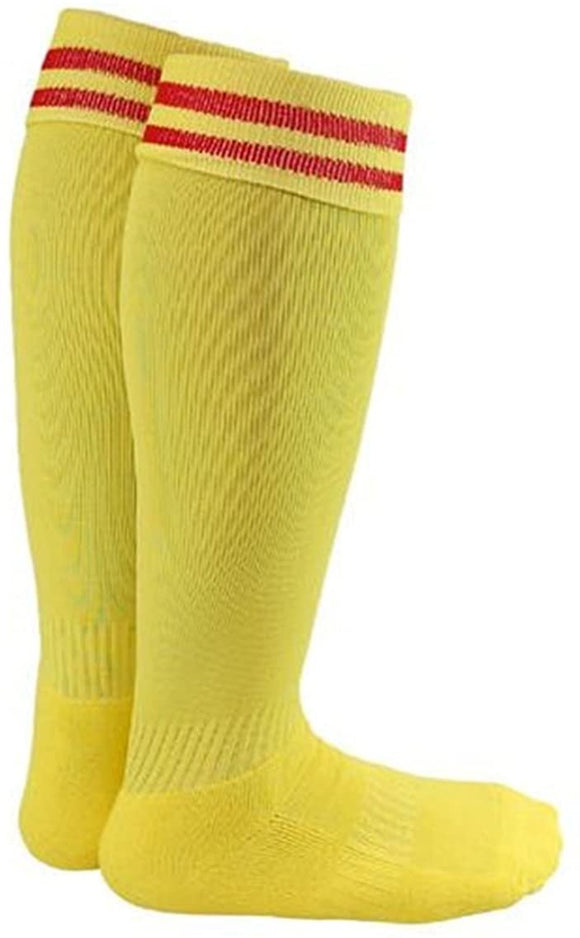 Lian LifeStyle Big Boy's 1 Pair Knee High Sports Socks for Baseball/Soccer/Lacrosse XL002 M Yellow