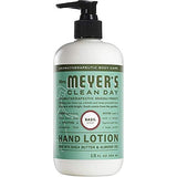 Mrs. Meyers Clean Day Hand Lotion, 1 Pack Lemon Verbena, 1 Pack Basil, 1 Pack Honeysuckle, 12 OZ each