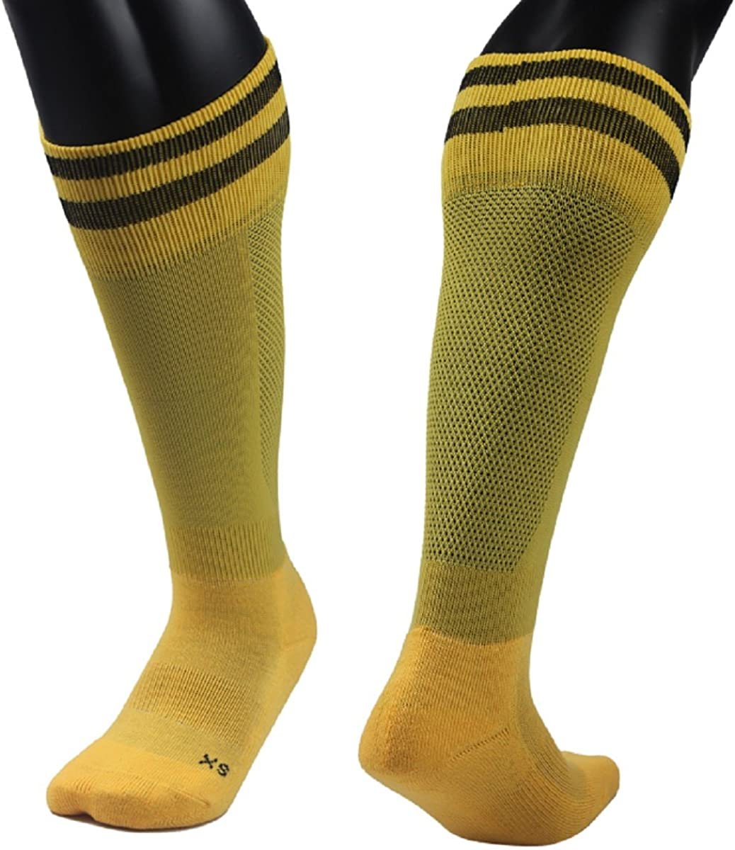 2Pairs Soccer Socks High Long Baseball Socks Football Socks Knee High  Sports Socks,Child-Black 