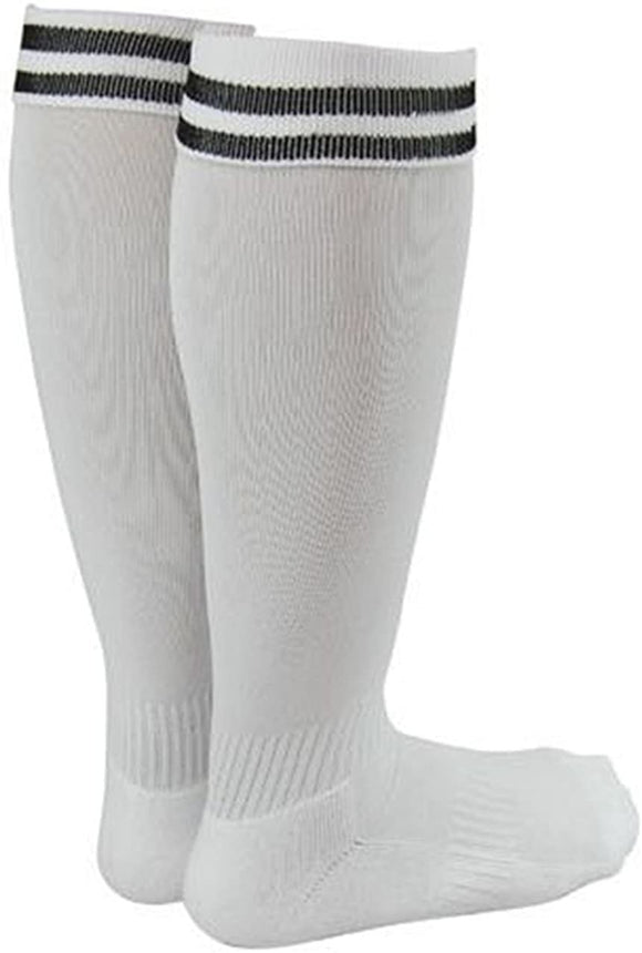 Lian LifeStyle Big Boy's 1 Pair Knee High Sports Socks for Baseball/Soccer/Lacrosse XL002 M White