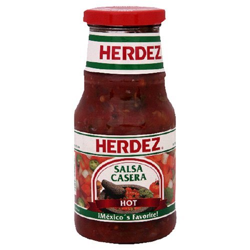 Herdez Salsa Casera, Hot, 16 oz