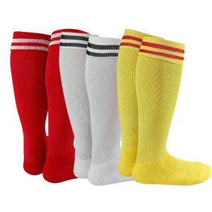 Lian LifeStyle Exceptional Girl's 3 Pair's Knee High Sports Socks for Soccer, Softball, Baseball, and Many Other Sports XL002 Size M, Random