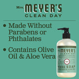 Mrs. Meyer's Clean Day Liquid Hand Soap Basil 12.5 Fl Oz (Pack of 1)