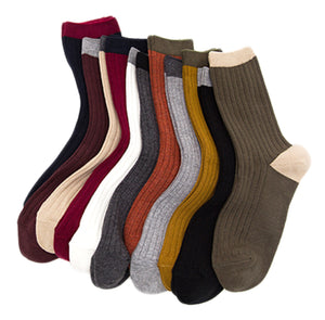 Lian LifeStyle Attractive Women's 4 Pairs Cotton Crew Socks With Super High Quality Soft Fibers HR1751 Size 6-9 (Dark Grey)