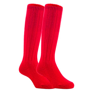 Lian Style Unisex Baby Children 1 Pair Knee-high Wool Boot Blend Socks Size 4-6Y (Red)
