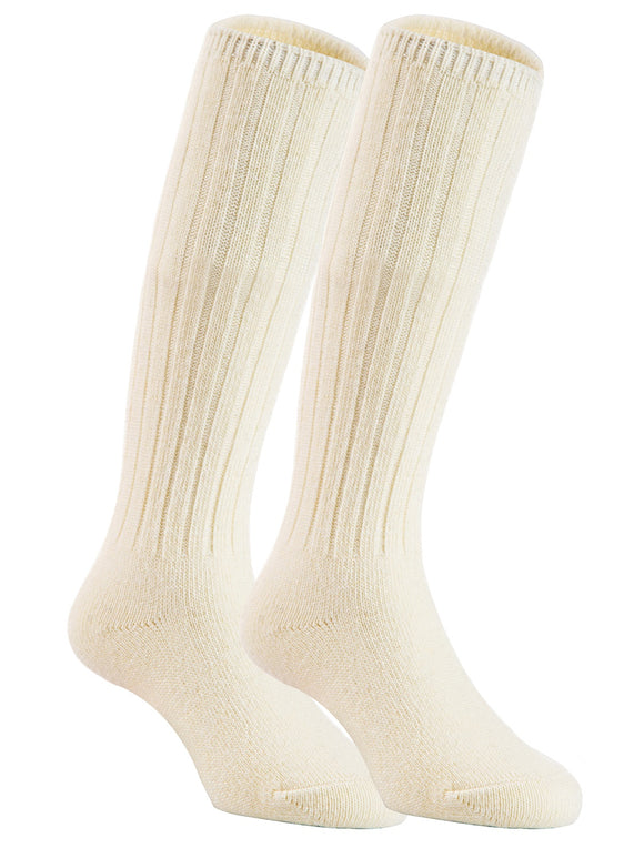Lian Style Unisex Baby Children 1 Pair Knee-high Wool Boot Blend Socks Size 4-6Y (White)