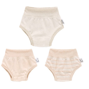 Lian Style Infant Toddler's 3 PK Organic Cotton Underwear Stripped(0Y-3Y)