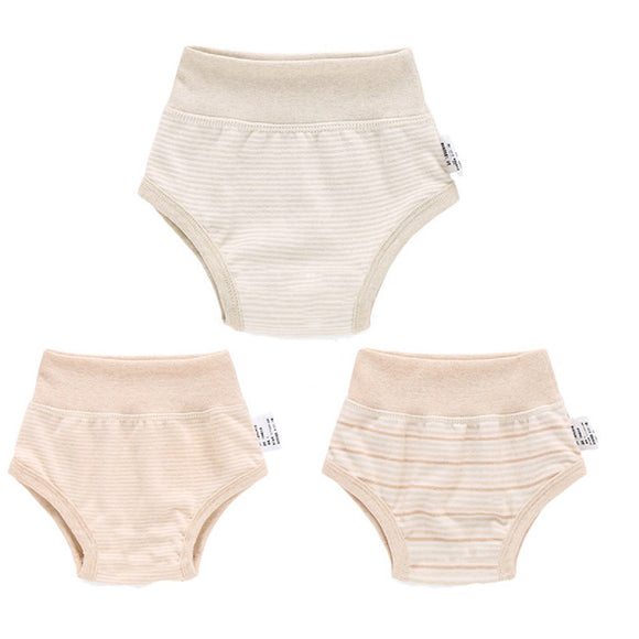 Lian Style Infant Toddler's 3 PK Organic Cotton Underwear Stripped(0Y-3Y)