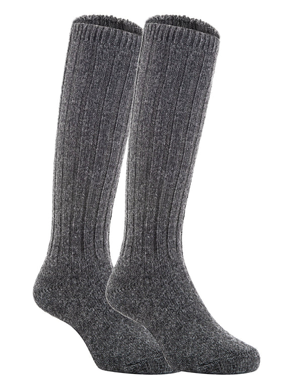 Lian Style Unisex Baby Children 1 Pair Knee-high Wool Boot Blend Socks Size 2-4Y (Dark Gray)